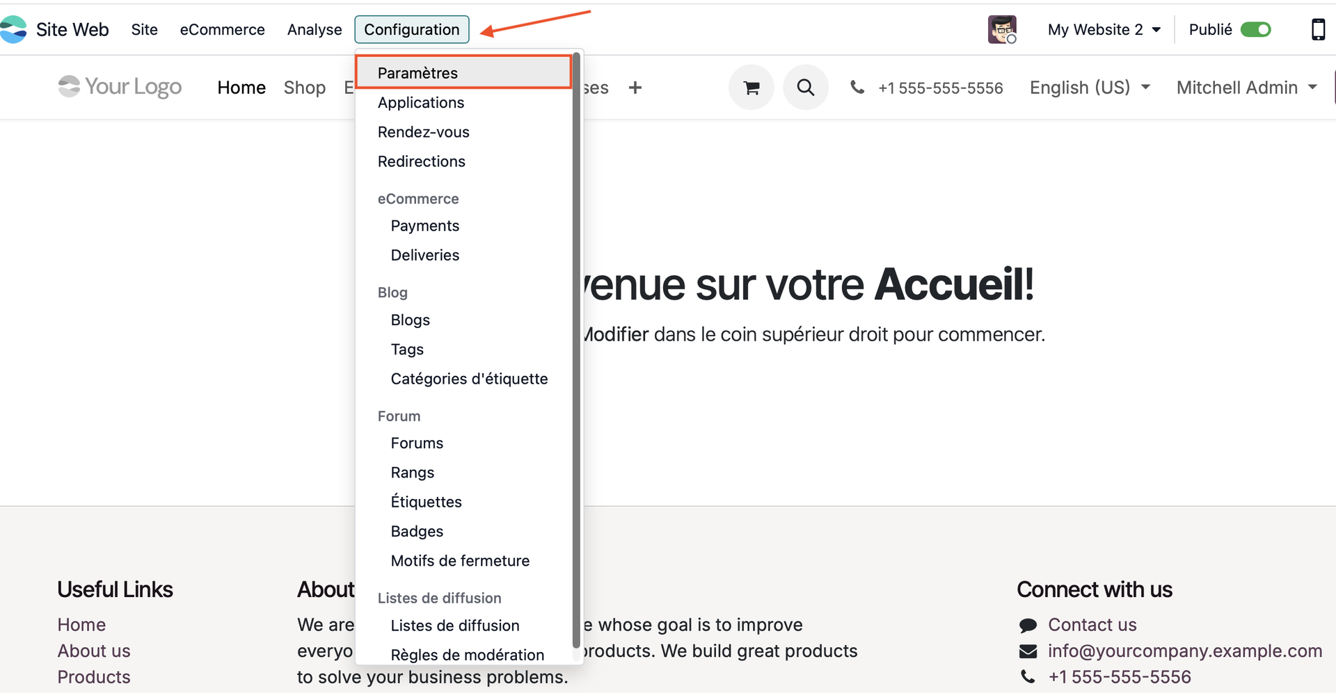 TUTO ODOO 19 SITE WEB BURNIAUX CONSULTING